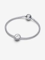 Pandora - Charm de Fútbol agarrable-Plata de Lei - details 1