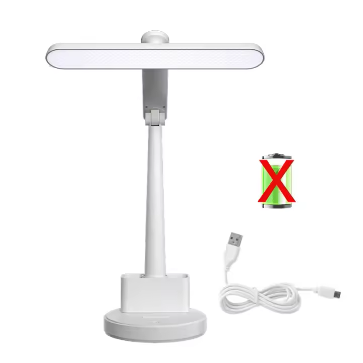Lámpara De Mesa LED Con Protección Ocular Iluminación Dimmable Para Estudio Y Oficina Luz De Escritorio Inteligente Con 3 Niveles De Iluminación Toque Lámpara De Lectura De Cama Plegable - 1