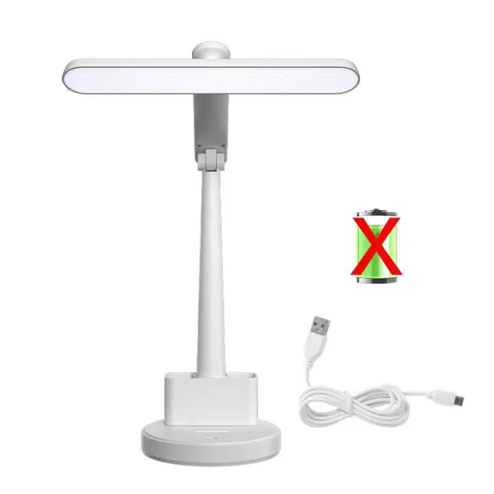 Lámpara De Mesa LED Con Protección Ocular Iluminación Dimmable Para Estudio Y Oficina Luz De Escritorio Inteligente Con 3 Niveles De Iluminación Toque Lámpara De Lectura De Cama Plegable - 1