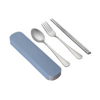 Juego De Ternera De Acero Inoxidable Coreano Con Cuchara Tenedor Y Palillos Para Viajes Portátil Regalo Para Estudiantes - details 5