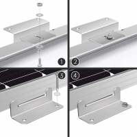 Soporte y Fijación de Panel Solar, 4 Piezas Soporte Z de Panel Solar para Montaje de Panel Solar, Soporte Z con Tuercas y Tornillos para Soporte y Fijación de Panel Solar de Autocaravana - details 2