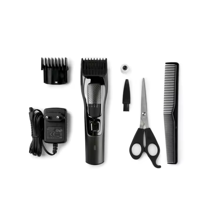 Jata Máquina Cortapelos Hombre con 2 guías de corte y cuchillas de acero inoxidable, Cabezal extraíble, 50 minutos de autonomía, Funciona con red y batería, Gran precisión, Incluye accesorios - MP36B - 1
