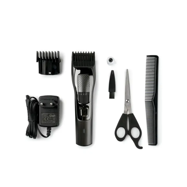 Jata Máquina Cortapelos Hombre con 2 guías de corte y cuchillas de acero inoxidable, Cabezal extraíble, 50 minutos de autonomía, Funciona con red y batería, Gran precisión, Incluye accesorios - MP36B - 1
