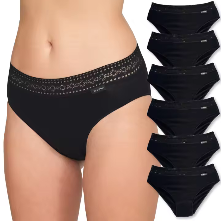 Don Algodon | Pack de 6 Bragas de Algodon para Mujer | Braguitas Suaves y Cómodas con Cintura de Encaje | Braguitas Elasticas para uso Diario - 1