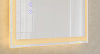 SONGMICS Espejo de Baño con Luz, Espejo de Pared Rectangular, Función Antivaho, Tono y Brillo Ajustables, Maquillaje, Dormitorio, Baño, 80,7 x 60,7 cm, Blanco Nube - details 3