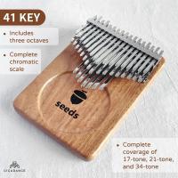 Cromático Kalimba 41 Teclas Tono C 3 Capas Instrumento Musical Calimba De Madera Okoume Hecho a Mano Profesional - details 0