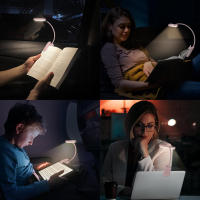 Luz De Lectura Recargable USB En Rosa Y 3 Colores Flexible Y Portátil Con Clip Para Noche Luz LED De Calor Y Frío Blanco - details 8