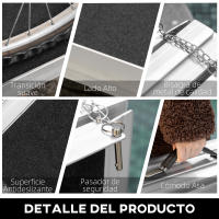 HOMCOM Rampa para Silla de Ruedas Plegable 122x73,5 cm Rampa Portátil de Aluminio Rampa de Umbral Antideslizante para Escaleras Puertas Discapacitados Carga 270 kg Negro - details 5