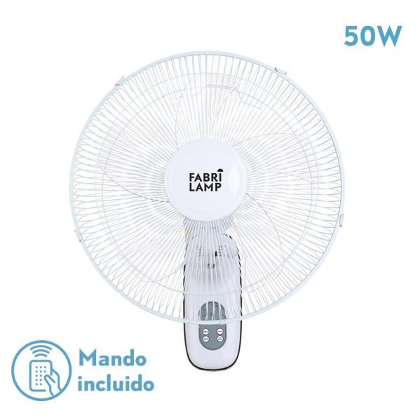 Ventilador de Pared CUTA Blanco 3VEL. 50W C/REMOTO — oferta en Miravia