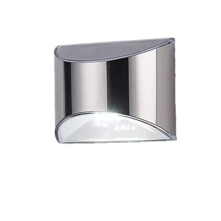 PORCHEDDU Paquete de 4 Luces Solares de pared para Exterior, impermeable, para Terraza, Valla, Escalera, Jardín, patio, barandilla, LED Blanco Cálido - 1