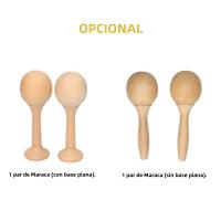 Par De Maracas De Encina Para Niños Instrumento De Percusión Rumba Shaker Juguete Musical De Madera - details 4