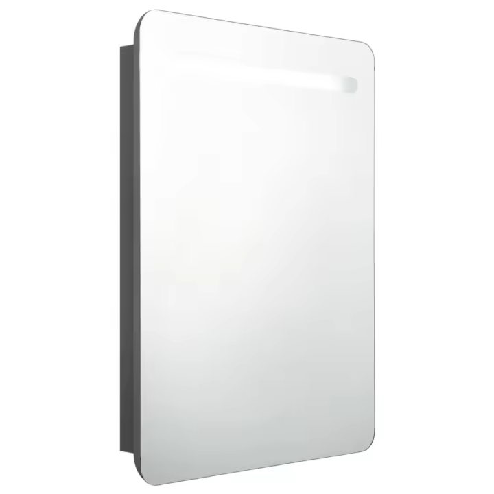 Armario de baño con Espejo y LED gris 60x11x80 cm - 1