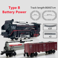 Juguete De Tren De Ferrocarril Clásico Eléctrico Con Luz Para Niños Y Niñas Set De Pistas De Regalo De Navidad Modelo a Escala 1:18 - details 10