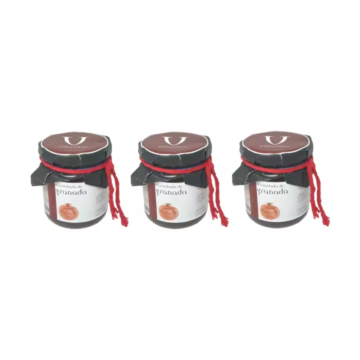 Villaolivo - Pack 3 unidades Mermelada de Granada 210 g  Mermelada Gourmet  100% Natural - 1