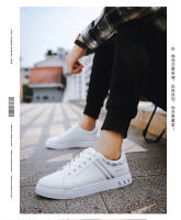 Zapatos Para Hombre Blanco Moda 2024 Cuero Cómodo Casual Planos Tallas Grandes Jóvenes Escuela Patinaje Zapatillas - details 21