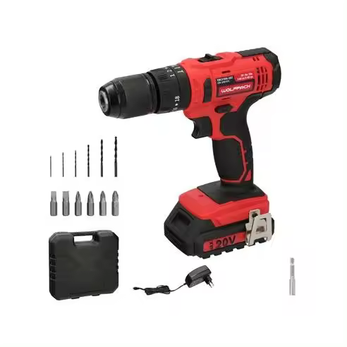 Wolfpack Taladro Atornillador 20V con Percutor - Batería 20Ah - 35Nm - 1