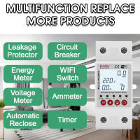 Interruptor De Circuitos Inteligente WiFi TUYA 230V Medidor De Energía Con Timer Y Relé Protección De Voltaje Corriente Y Desbordamiento - details 2