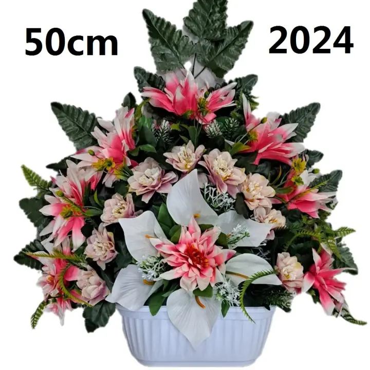 Flores para santos,flores duraderas para cementerio,flores artificiales para cementerio,flores para todos los santos,centro de flores para cementerio,Flores Artificiales de Tela,ANCHO 40CM ,ALTO 40CM,PERSONALIZAR COLOR Y MEDIDA,CONTACTO CON NOSOTROS FESPU - 1