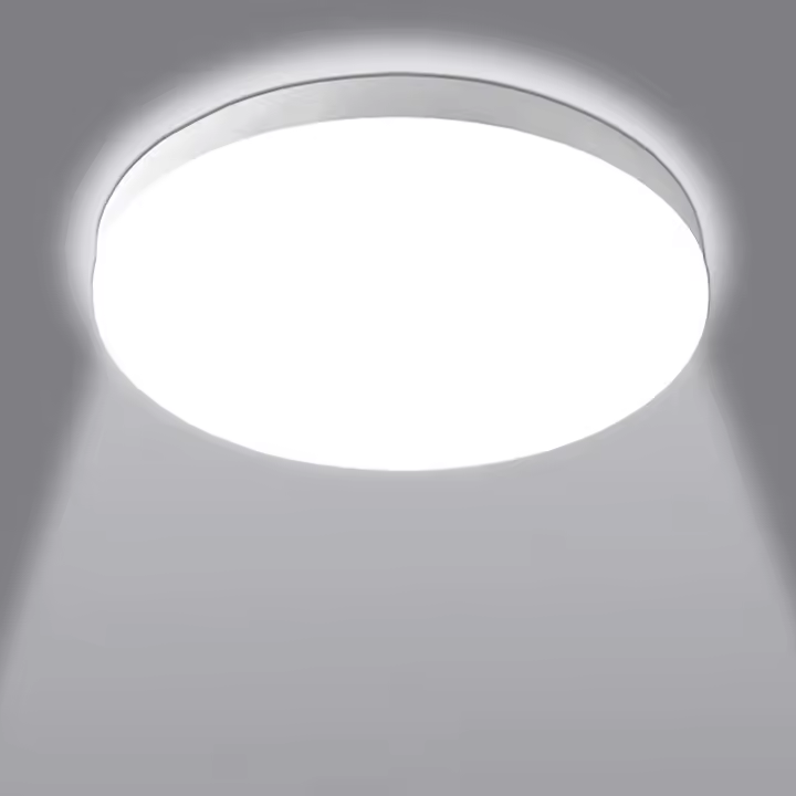 Lámpara de techo LED redonda 30W 3000LM 6500K Lámpara de techo LED ultrafina para baño Impermeable IP56 Iluminación interior para dormitorio Cocina Balcón Pasillo Blanco frío Ø25cm - 1