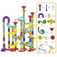 Juguete Educativo Para Niños Camino De Mármol Con Bola Rodante Bloques De Construcción De Tubo Vidrio Joyería Juguete De Transporte Deportivo - details 1