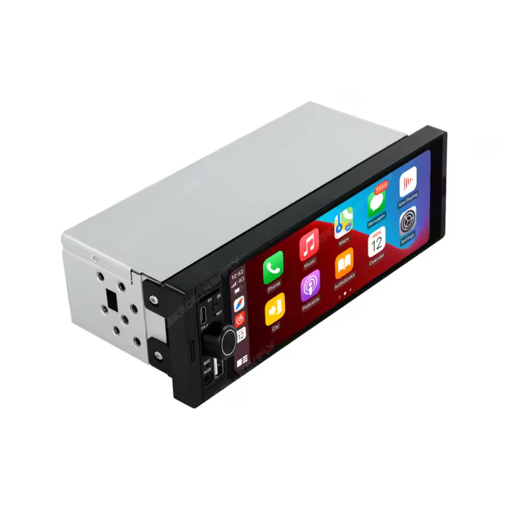 Reproductor Multimedia Para Coche 1DIN Pantalla Táctil HD De 6.86 Pulgadas Soporta Carplay Android 13 Auto Para Nissan Toyota - 1