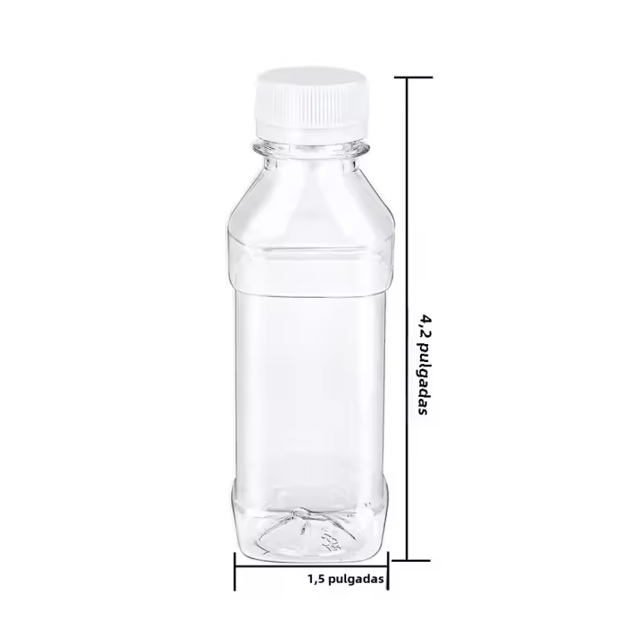 5Pcs Botellas Vacías De Plástico 100ml Transparentes Multiusos Para Bebidas Reutilizables Portátiles PET Para Niños - 1