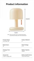 Lámpara De Mesa LED En Forma De Hongo Con Sensor Táctil Y Iluminación Rechargeable Luz De Ambiente Para Decoración Nórdica Luz De Noche Con Efecto Atardecer Para Decoración Del Hogar - details 11