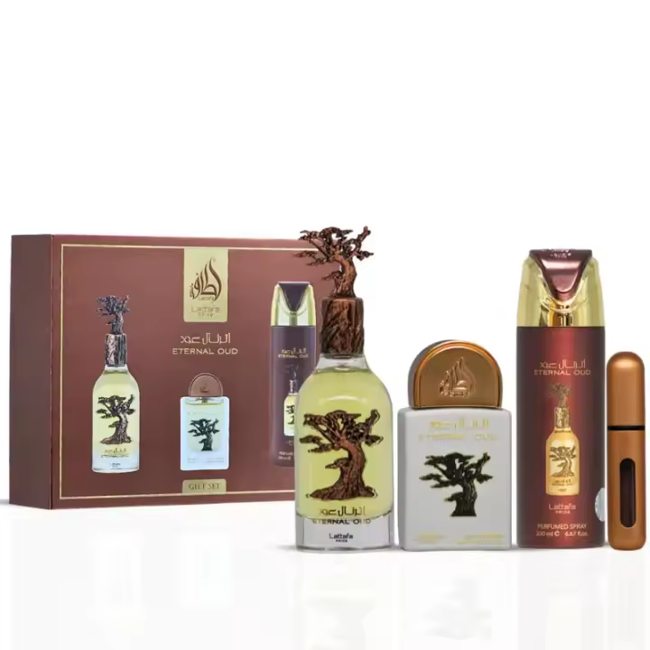 Set Regalo Perfume Eternal Oud para Hombre y Mujer – Eau de Parfum Original Lattafa Pride, Fragancia Duradera, Lujoso Estuche de Regalo - 1