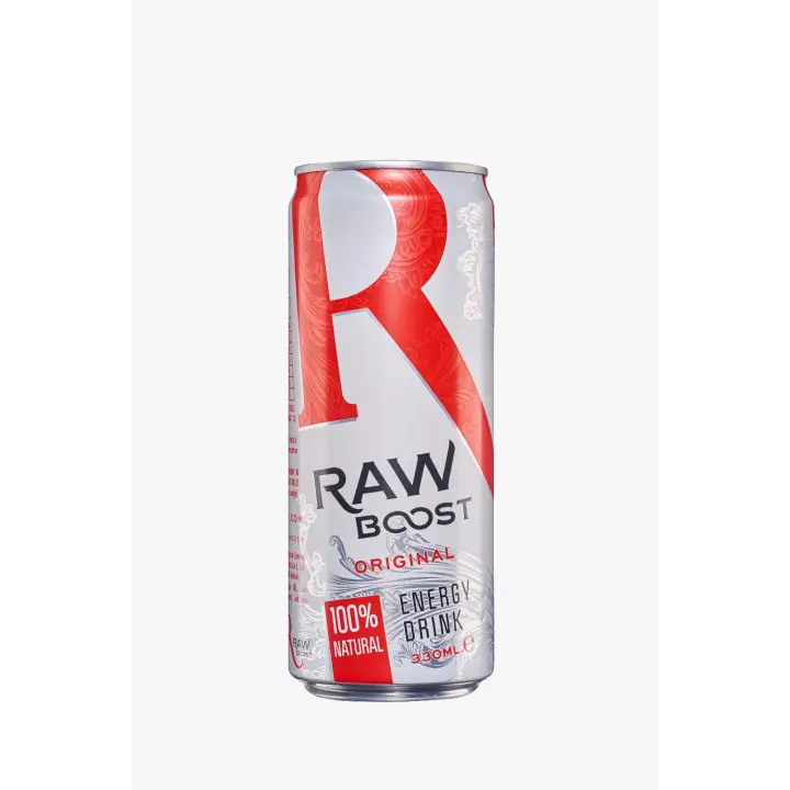 Raw Boost Original - 100% Natural & Vegan Energy Drink - Pack 4 X 330ml - Bebida Energética Bio Natural Orgánica Vegana - 1