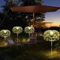 4 Pcs Luces Solares Para Jardín LED Fuegos Artificiales Sensor Exteriores Luz Solar Decorativas Para Paisaje Acera - details 5