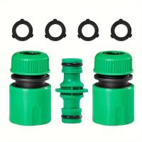Conector De Agua Universal Para Jardín 4 Puntos Quick Connect Docking Soplador De Riego Sprinkler Tubo Conector Nipple - details 1