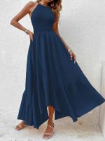 Vestido De Verano Asimétrico Para Mujer Con Tirantes Sin Mangas Vestido A-Line Negro Sexy Y Club De Playa Vestidos De Verano Mujer - details 14