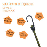 4pcs/set Cordel Elástico Engrosado Para Acampar Cuerda De Ajuste Para Sujeción De Tentación Y Empaque De Maletas 60cm Duradero - details 1