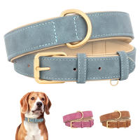 Collar De Cuero Genuino Para Perros Duradero Y Ajustable Con Colgante Suave Para Pequeños Medianos Y Grandes Razas Incluye Pitbull Pug - details 1