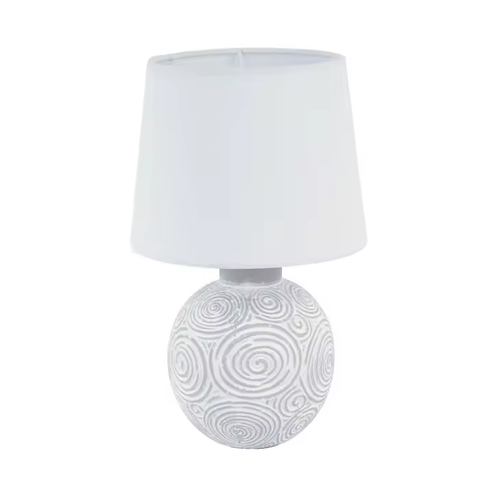 Lámpara de mesa Versa Blanco Cerámica 18 x 30 x 18 cm - 1