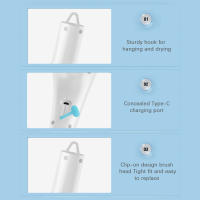 Cepillo De Limpieza Multifuncional Eléctrico 5 En 1 Para Baño Y Cocina Herramientas De Limpieza Plásticas Resistentes Al Agua - details 9