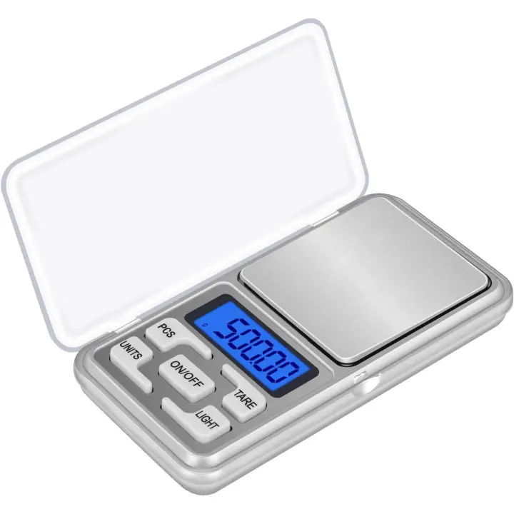 Bascula Electrónica de precisión para Productos (500g/0,01g), minibáscula de Maple inoxidable with Pantalla LCD y función de Tara. - 1