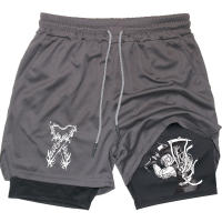 Shorts De Desempeño Para Hombre Con Estampado De Anime Demon Slayer Shorts De Verano Para Gimnasio Ejercicio Correr Y Salir - details 8