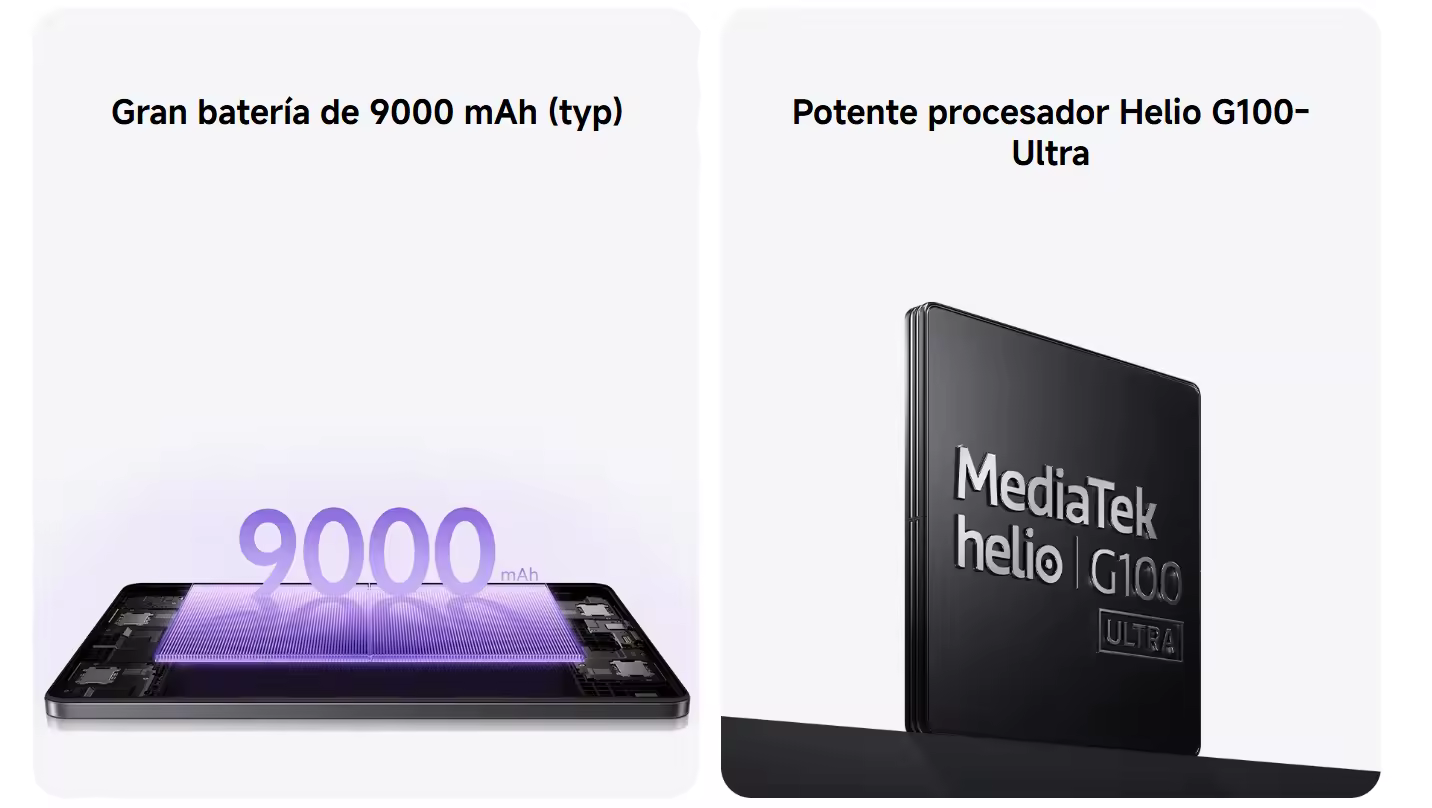 XIAOMI Redmi Pad 2, Tableta, WiFi, 11 Pulgadas, 2,5 K, Pantalla Crystal Clear Advanced Helio G100-Ultra Masiva, batería de 9000 mAh, versión WiFi (Gris), ersión Europea, Original - details 2