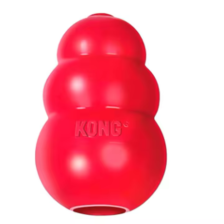 KONG Classic - Juguete para Perro de Caucho Natural Duro Color Rojo Rellenable con Chuches - 1