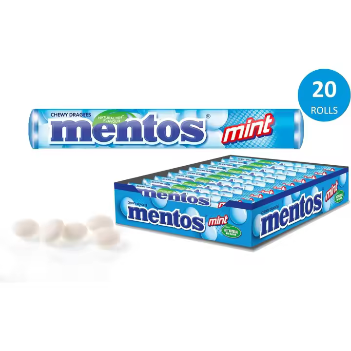 Mentos Caramelos Menta 20x38g - 1