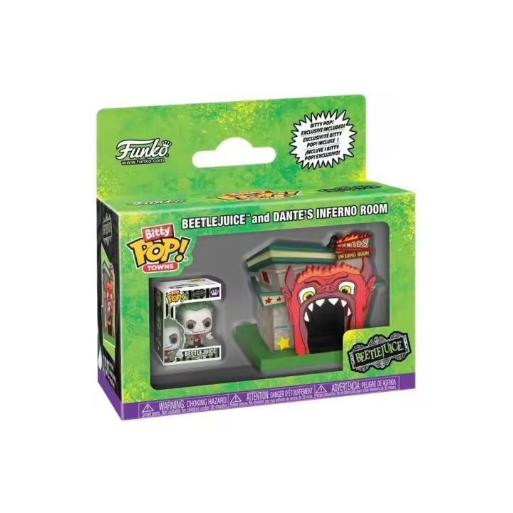 Funko Pop Bitty Towns Beetlejuice Figura Beetlejuice con Dante’s Inferno Room - 1