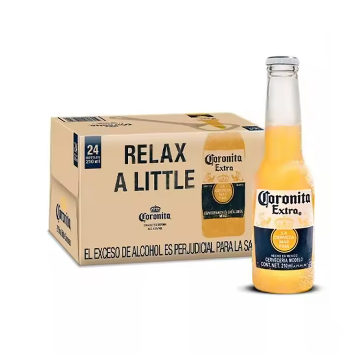 Coronita cerveza caja 24 unidades 210ml botellin - 1