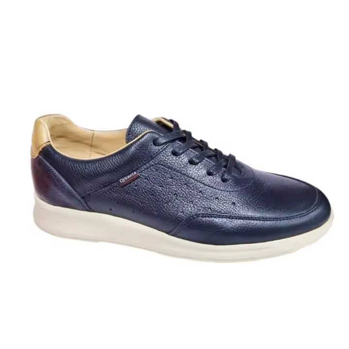 Dj Santa Zapato Hombre Cómodo Piel Marino Referencia: 14216 Marino - Marca DJ SANTA - Zapato muy cómodo en piel Roble, forro transpirable y plantilla termo conformada Extraible. Ajustable con codonera encerada al tono. - 1
