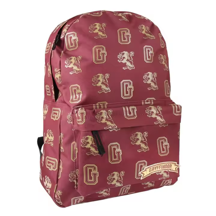 Harry Potter, Mochila Escolar, Unisex adulto, Rojo, 12x44x30 cm - 1