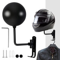 Soporte De Casco De Motocicleta Para Pared Con Gancho Doble Rotación De 180° De Acero Para Almacenamiento De Llaves Y Ropa - details 3