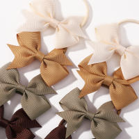10Pcs Lazo De Cinta Sólida Para Niñas 2.6 Pulgadas Diadema Elástica De Satén Accesorio De Cabello Infantil Para Todas Las Estaciones - details 3