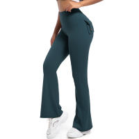 SSITO Mallas de gimnasio de pierna Ancha para Mujer, Mallas de Yoga de Alta elasticidad, sensación desnuda, ropa de trabajo de compresión para Fitness con bolsillos, pantalones de Yoga de pierna - details 17