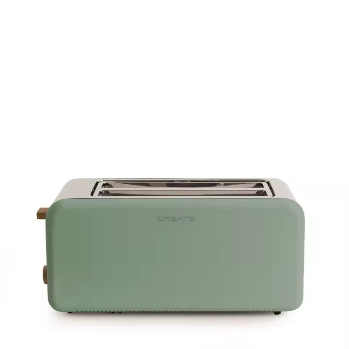 CREATE - Tostadora para rebanadas anchas - Ranuras grandes - 6 niveles - Grande - 1500W- TOAST RETRO XL - 1