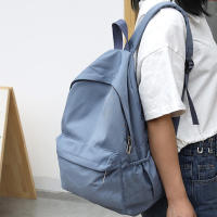 Bolso De Hombro Preppy En Color Sólido Bolsa Escolar De Nylon Bolsa De Deporte Y Viaje Para Mujeres Chicas Y Adolescentes Blanco - details 7